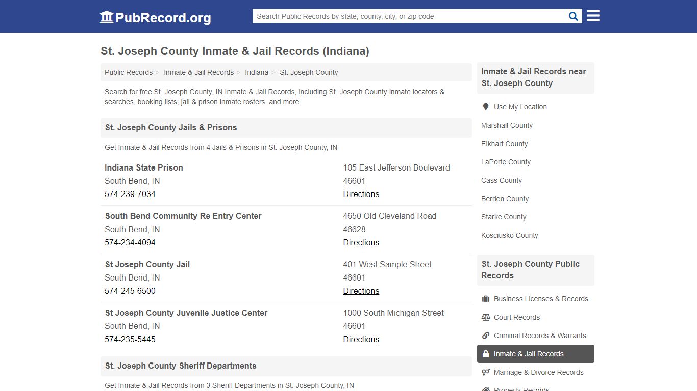 Free St. Joseph County Inmate & Jail Records (Indiana ...